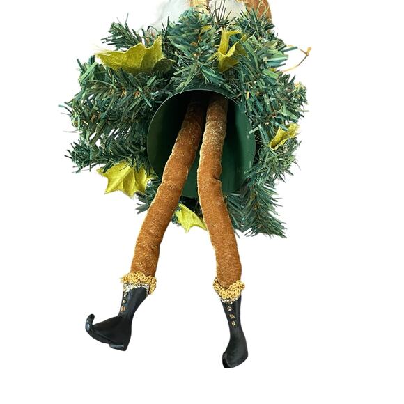 Department 56 Whimsical Christmas Tree Santa Claus Woodsy Elf Saxophone Rare 14" - Picture 8 of 14